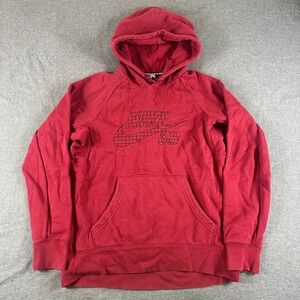 Nike SB Red Cotton Polyester Graphic Hoodie Pullover‎ Men's Size Small